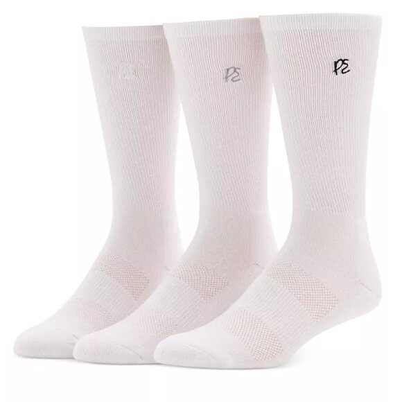 Perry Ellis Other - 𝅺men's 3-Pk. Luxe Moisture-Wicking Ribbed-Knit Logo Crew Socks